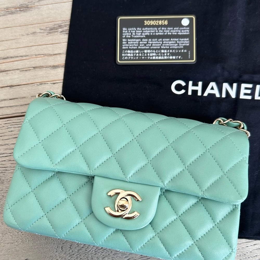 Chanel Light Green Rectangular Mini Bag - Picture 3 of 5
